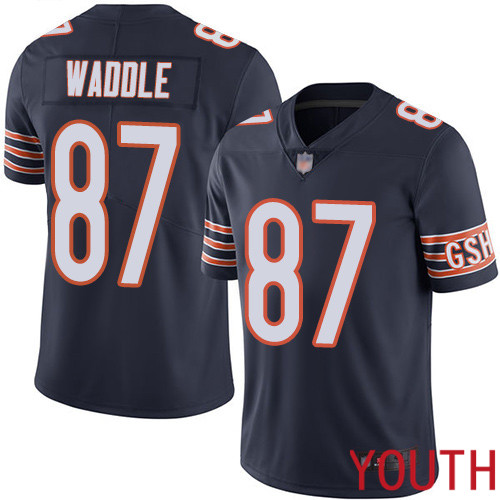 Chicago Bears Limited Navy Blue Youth Tom Waddle Home Jersey NFL Football 87 Vapor Untouchable